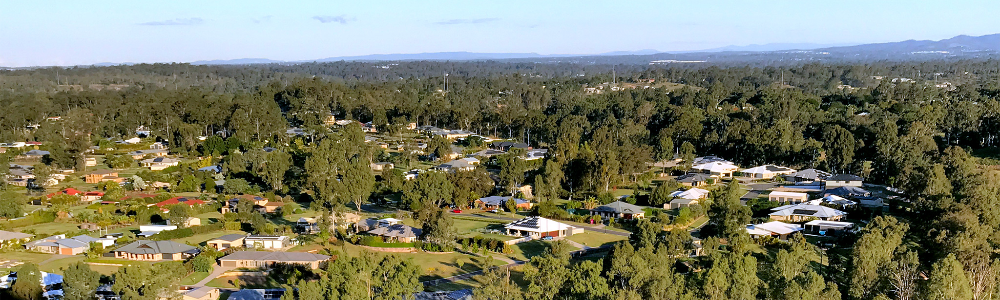 View of Karana Downs and Karalee from Mount Crosby Road, Brisbane