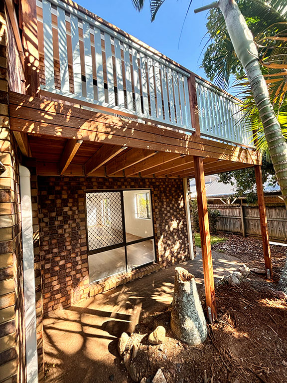 Timber deck built with extension for more floorspace in Bellbowrie